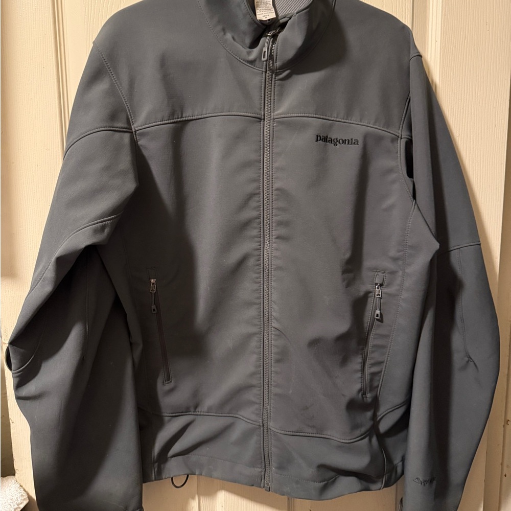 Patagonia Gray Performance Jacket with Stand-Up Collar